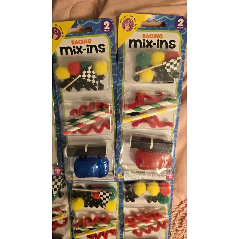 Cars Racing Mix-ins Party Favor 8 Sets Theme Multicolor sensory play